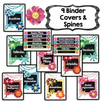 Ink on watercolor binder cover.  Binder covers, School diy, Folder cover