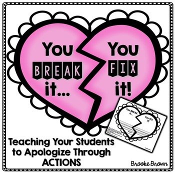 You break it You fix it Apology of Action Activities
