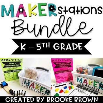 Maker Stations for Makerspaces BUNDLE {K-5th Grade}
